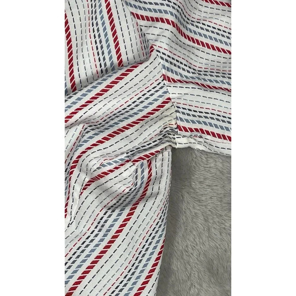 Faconnable Button Shirt Size L Red Blue White Stripe Womens $96 - Picture 16 of 16